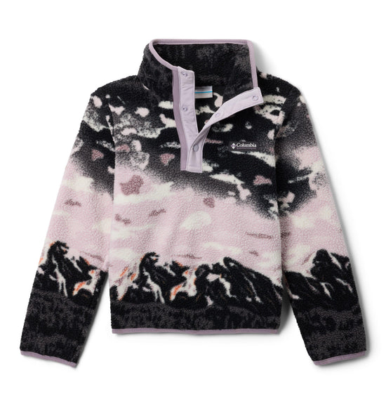 Kids' Helvetia II Printed 1/2 Snap Fleece - Purple