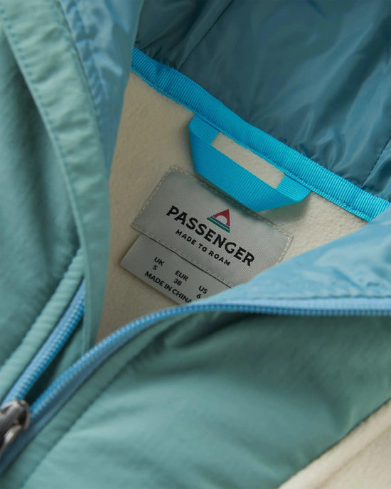 Women's Alexander 1/2 Zip Hooded Fleece - Cream / Blue