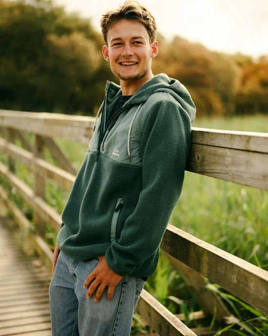 Men's Polar Hybrid 1/4 Zip Fleece - Green