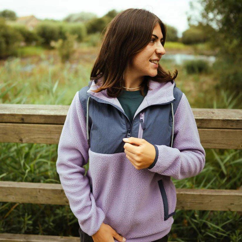 Women's Polar Hybrid 1/4 Zip Fleece - Purple