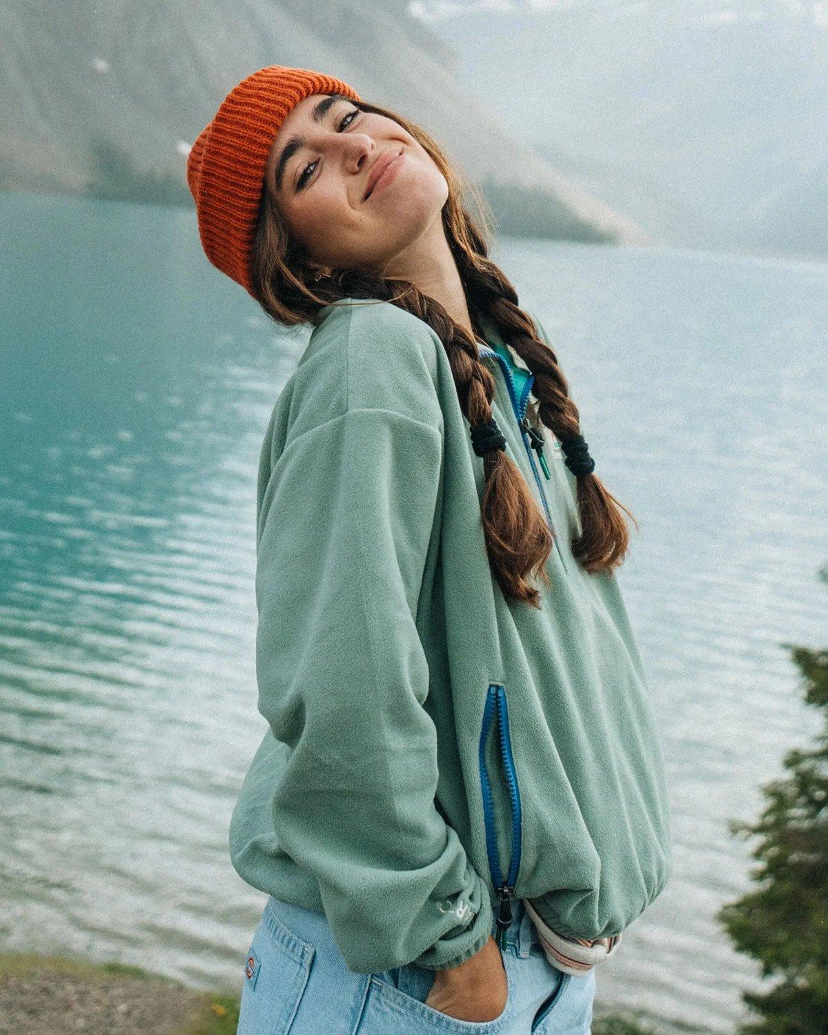 Women's Ayla Micro Polartec 1/2 Zip Fleece - Green