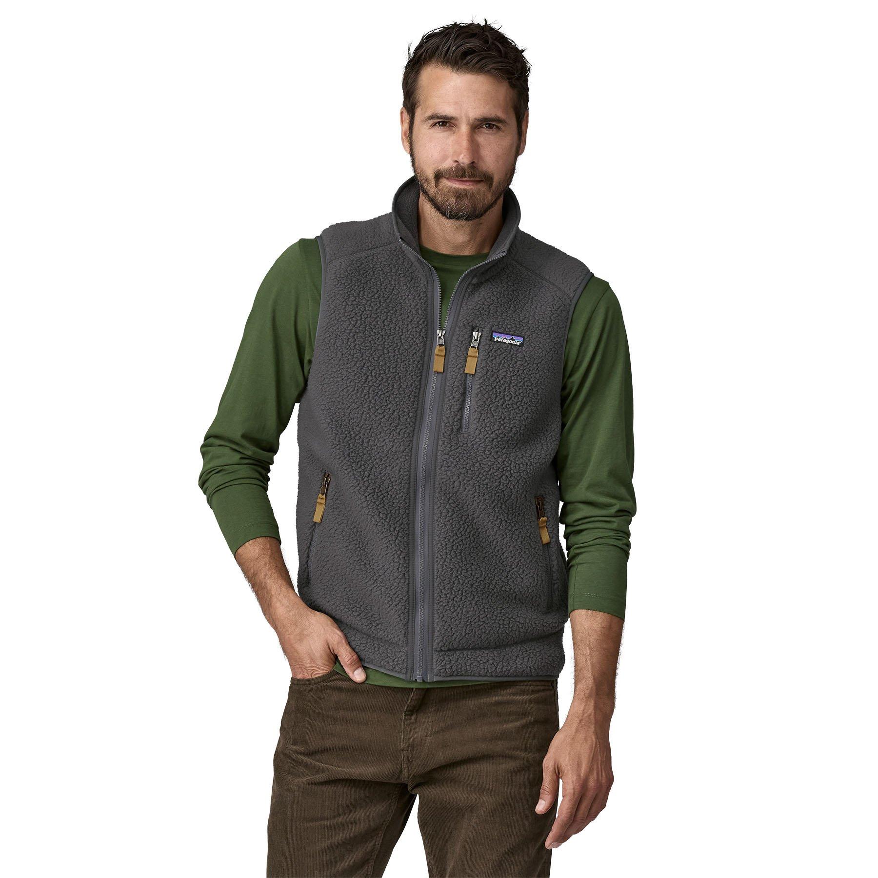 Men's Retro Pile Fleece Vest - Grey