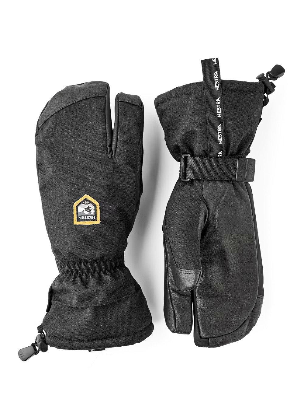 Men's CZone Mountain 3-Finger Ski Gloves - Black