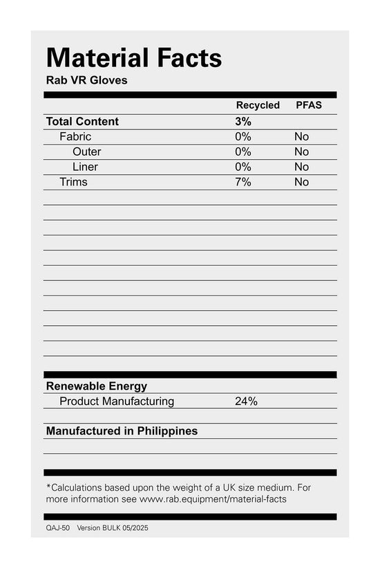 Unisex Vapour-Rise Gloves - Black