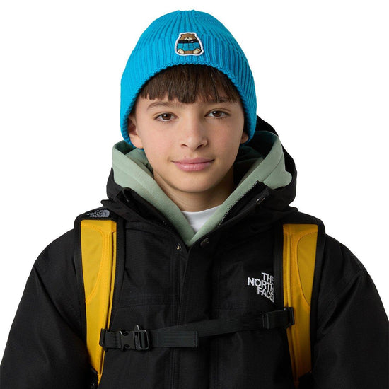 Kids' TNF Logo Box Cuffed Beanie - Blue