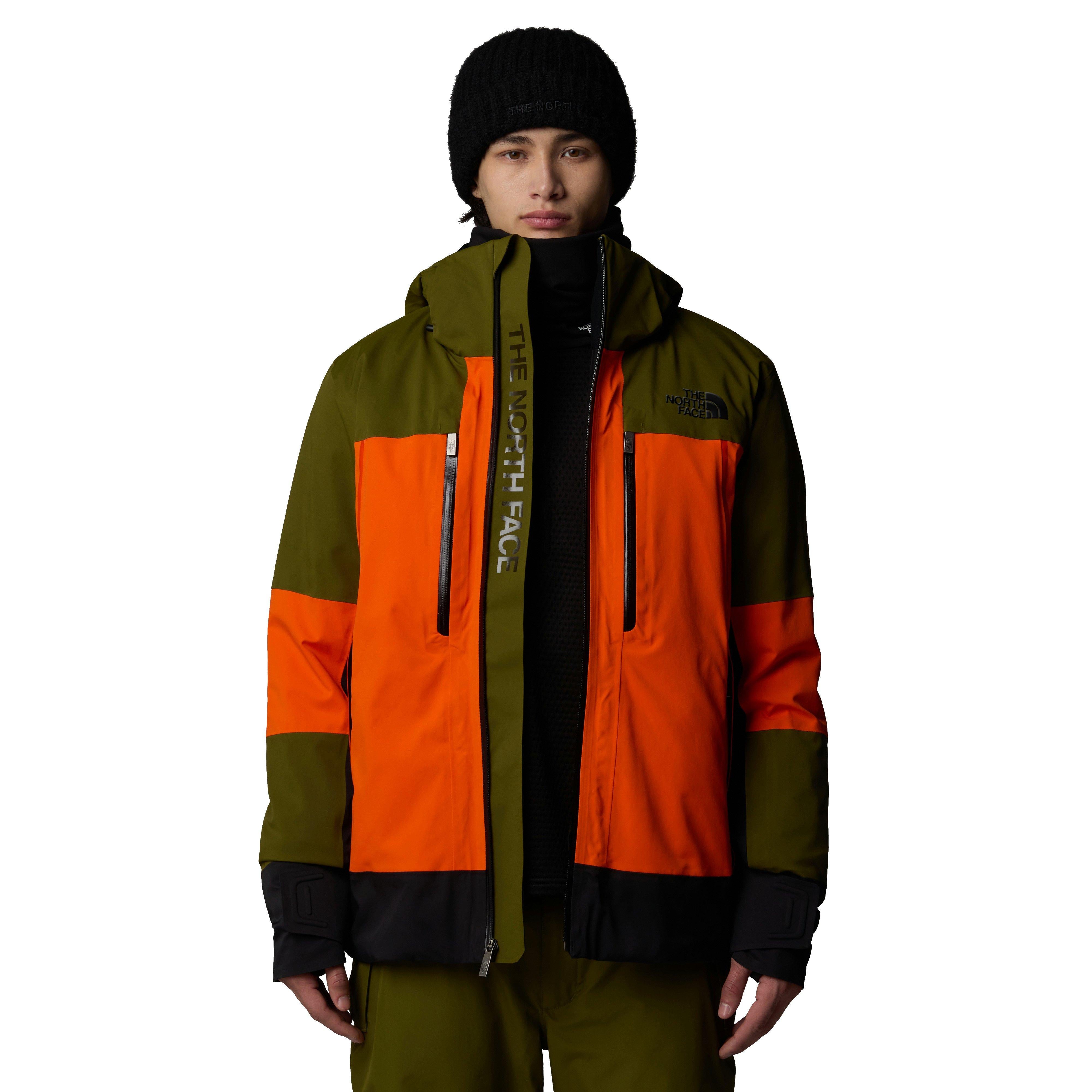 Men's Snowsquall Ski Jacket - Orange / Green