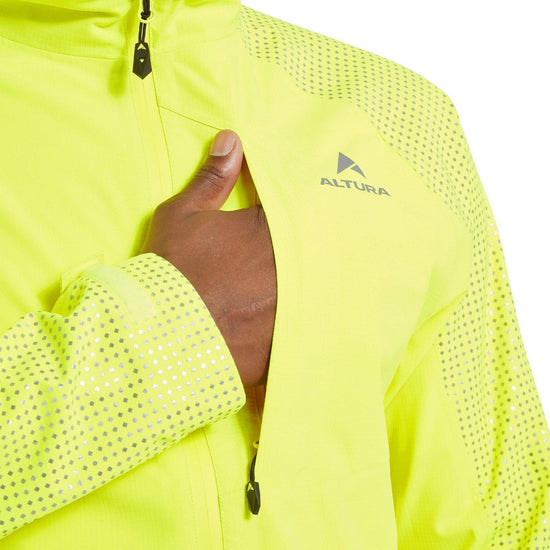 Men's Night Vision Storm Waterproof Jacket - Yellow / Hi Vis