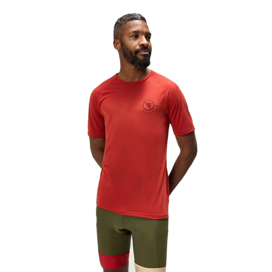 Men's Loop Short-Sleeve Tech T-Shirt - Red
