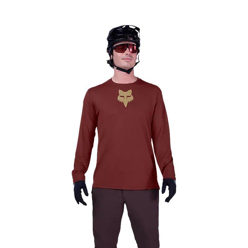 Men's Ranger Fox Head Long-Sleeve Jersey - Red