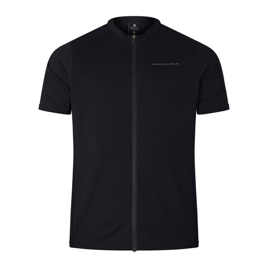 Men's Loop Short-Sleeve Zipped Jersey - Black