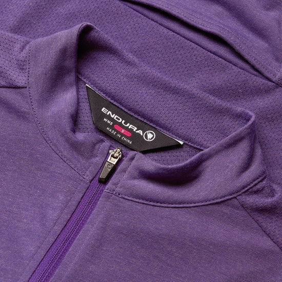 Women's Loop Short-Sleeve Zipped Jersey - Purple