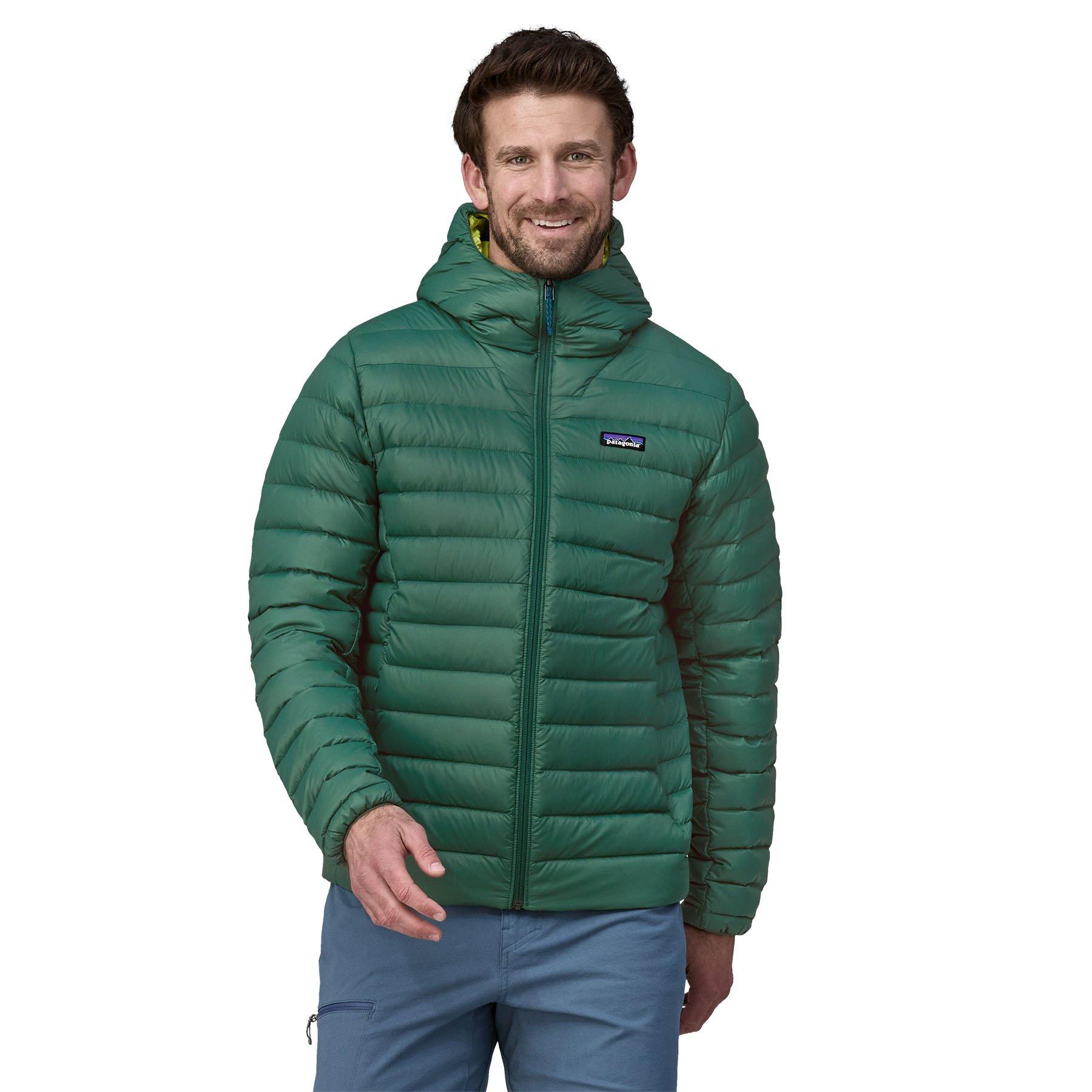 Men's Down Sweater Hoody - Green