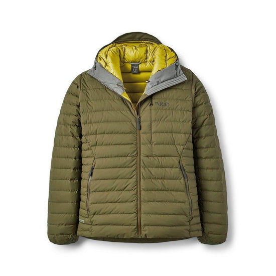 Rab Men's Microlight Windstopper Hooded Down Jacket - Green