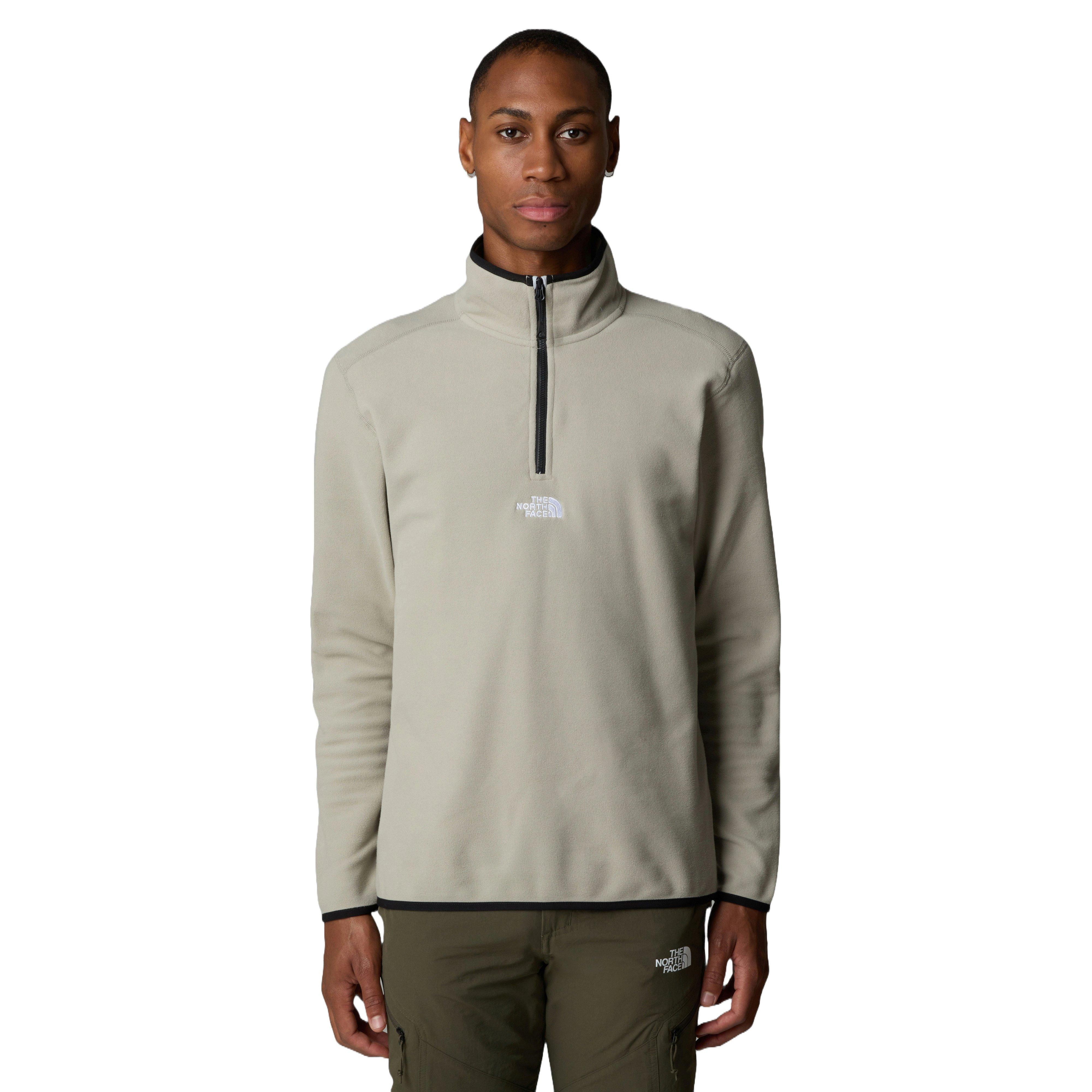 Men's Glacier Embossed Logo 1/4 Zip Fleece - Grey