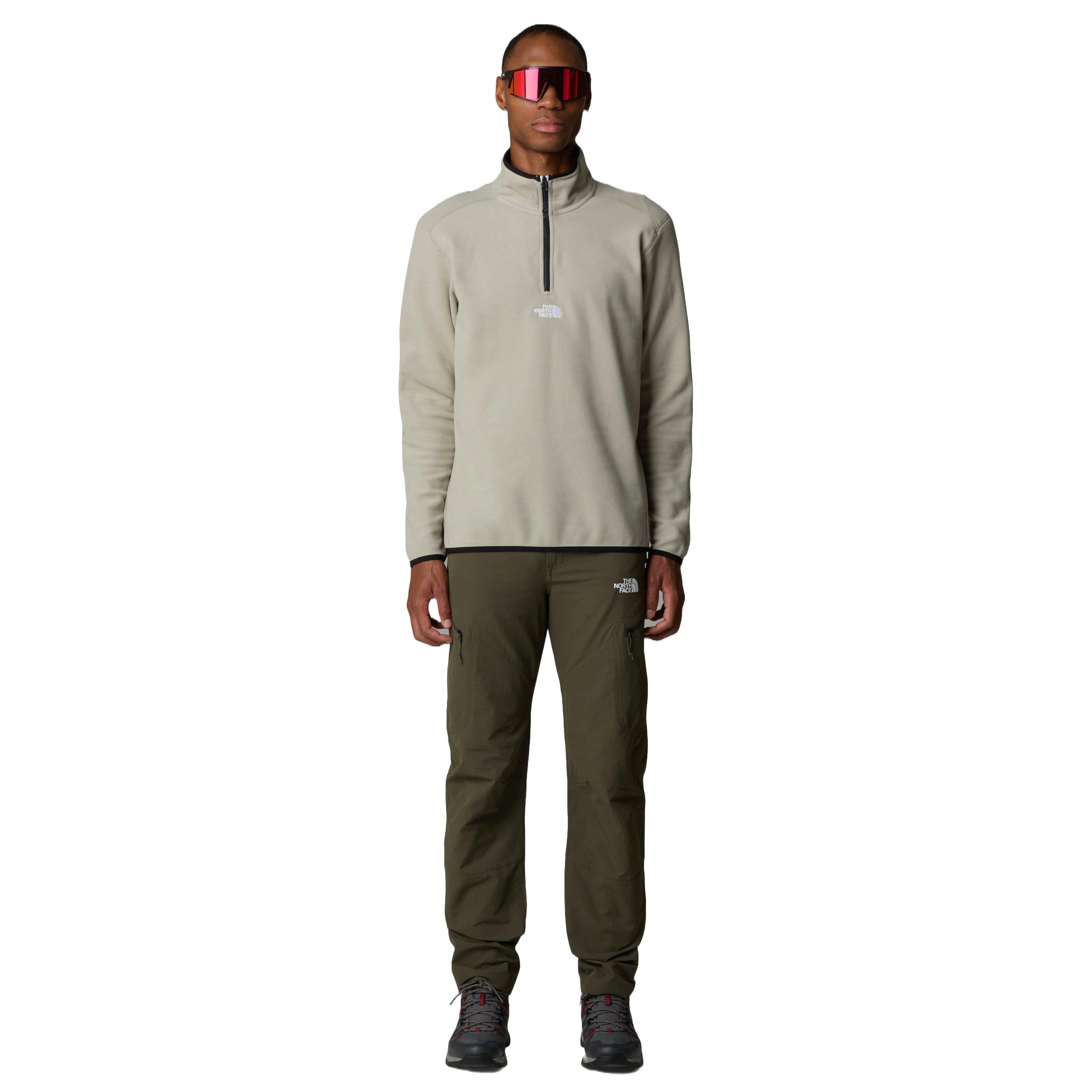 Men's Glacier Embossed Logo 1/4 Zip Fleece - Grey