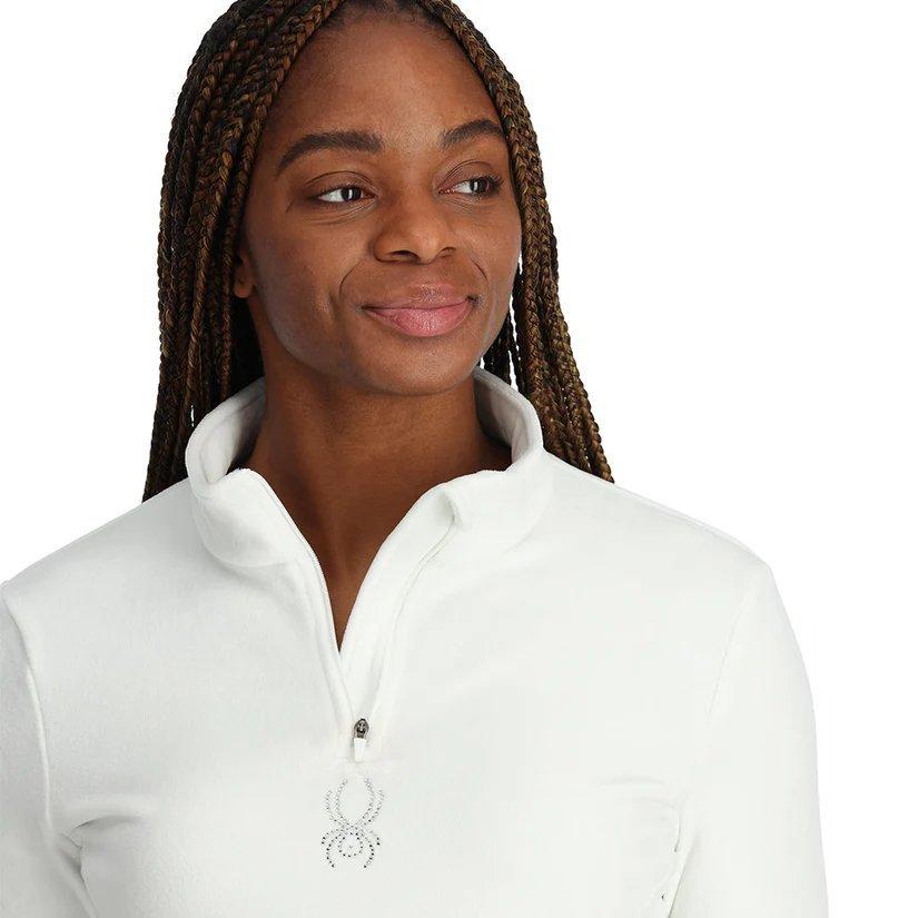 Women's Shimmer Bug 1/2 Zip Fleece - White