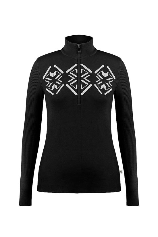 Women's Active Knit 1/4 Zip Sweater - Black