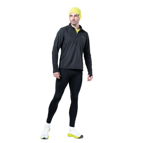 Men's Tech Wind-Block 1/2 Zip Mid Layer - Black