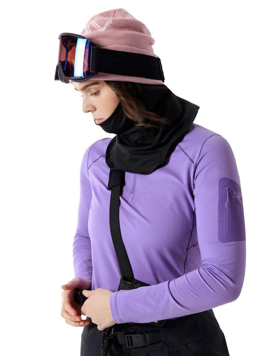 Women's Rho Zip Neck Base Layer Top - Aster / Lt Iola