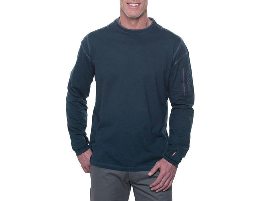 Men's Kommando Crew Long Sleeve Top - Blue
