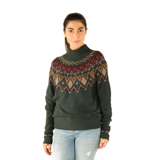 Women's Indu Mock Neck - Green