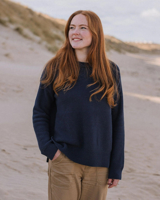 Women's Cove Cotton Knitted Jumper - Navy