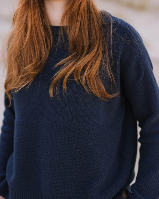 Women's Cove Cotton Knitted Jumper - Navy