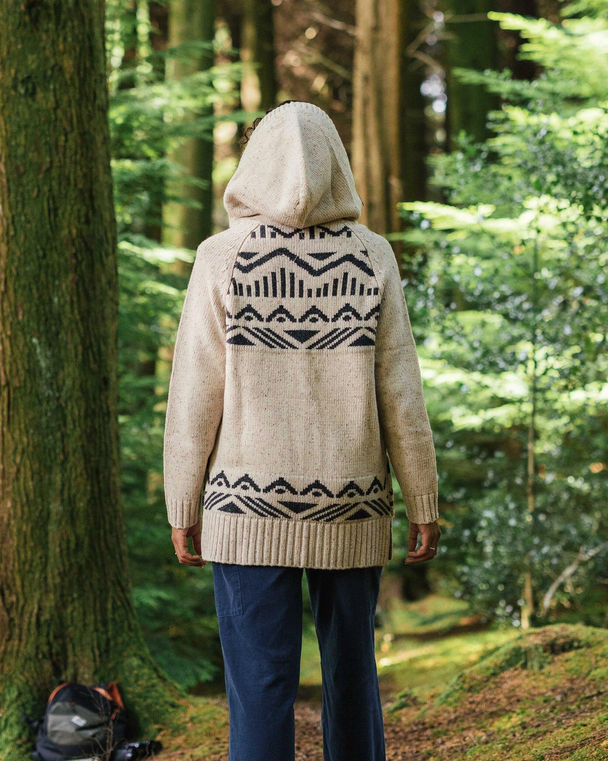 Women's Snoozle Recycled Knitted Hooded Cardigan - Cream