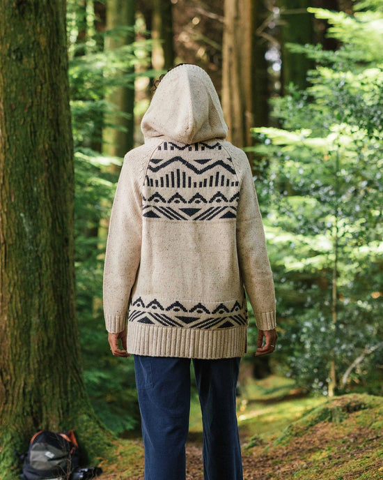 Women's Snoozle Recycled Knitted Hooded Cardigan - Cream