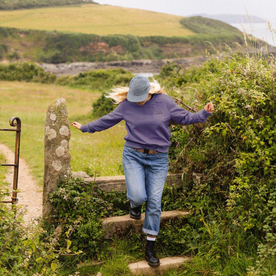 Women's All Day Cropped Crew Top - Purple