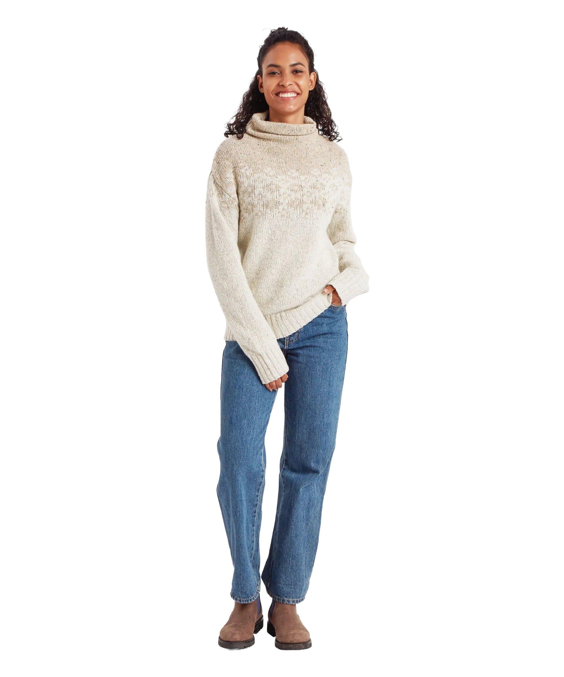Women's Mandari Mock Neck Sweater - Cream