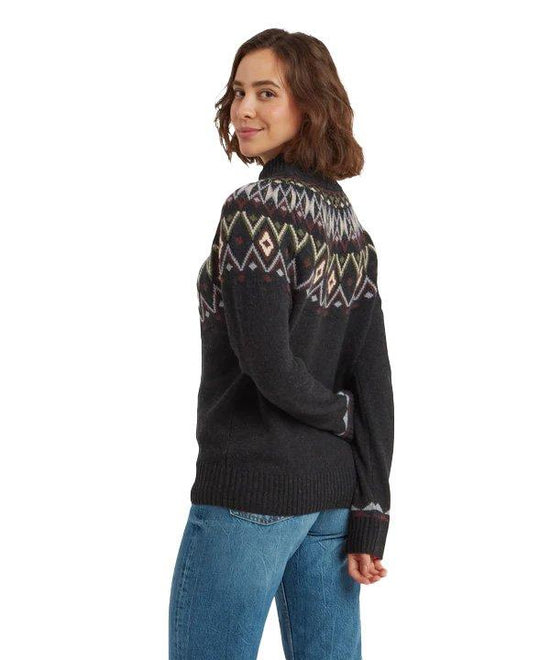 Women's Indu Mock Neck Jumper - Black