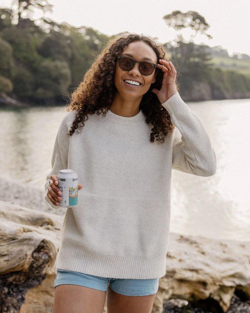 Women's Cove Cotton Knitted Jumper - White