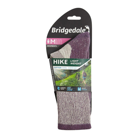 Women's Cotton Cool Hike Lightweight Socks - Purple