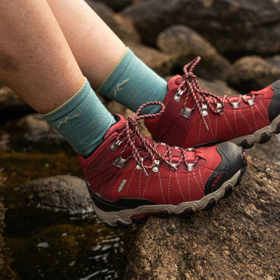 Women's Light Hiker Micro Crew Hiking Socks - Aqua