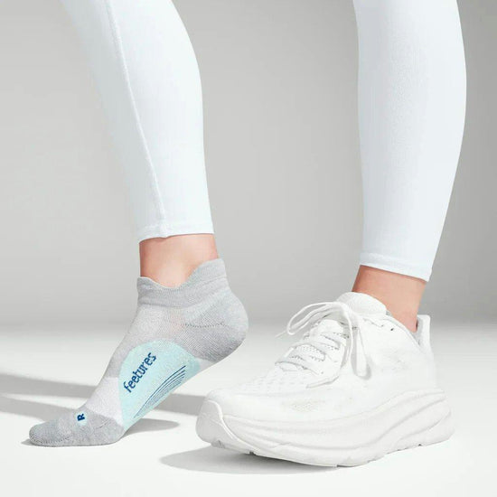 Unisex Elite Light Cushion No Show Tab Socks - Grey
