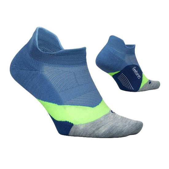 Unisex Elite Light Cushion No Show Tab Socks - Blue