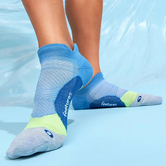 Unisex Elite Light Cushion No Show Tab Socks - Blue