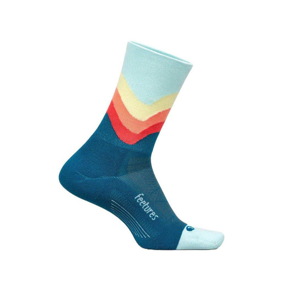 Unisex Elite Light Cushion Mini Crew Socks - Blue
