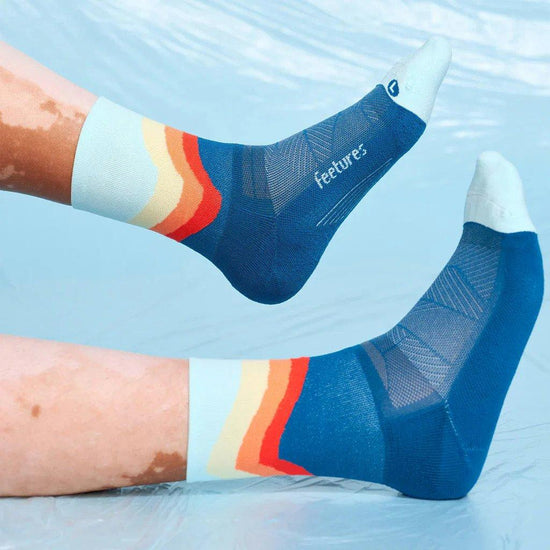 Unisex Elite Light Cushion Mini Crew Socks - Blue