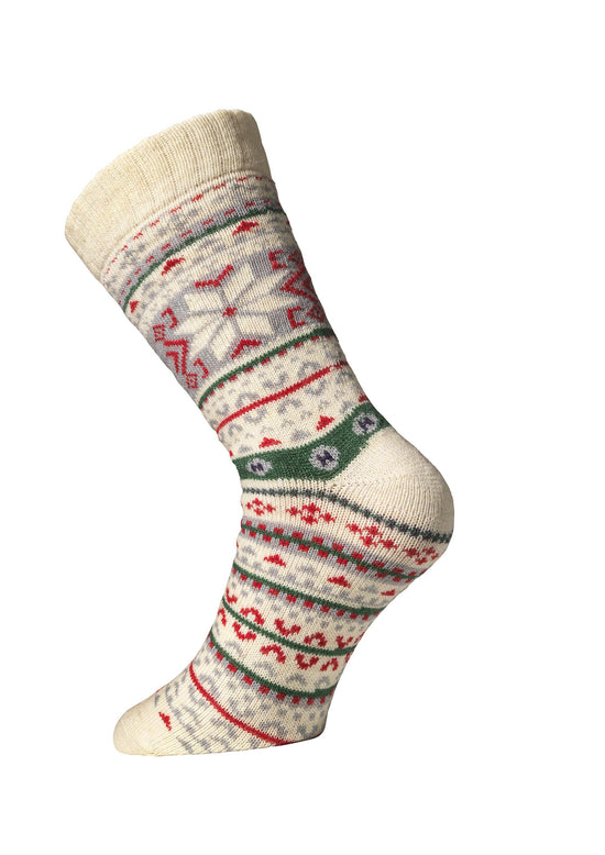Unisex Winter Alpaca Star Socks - Multi