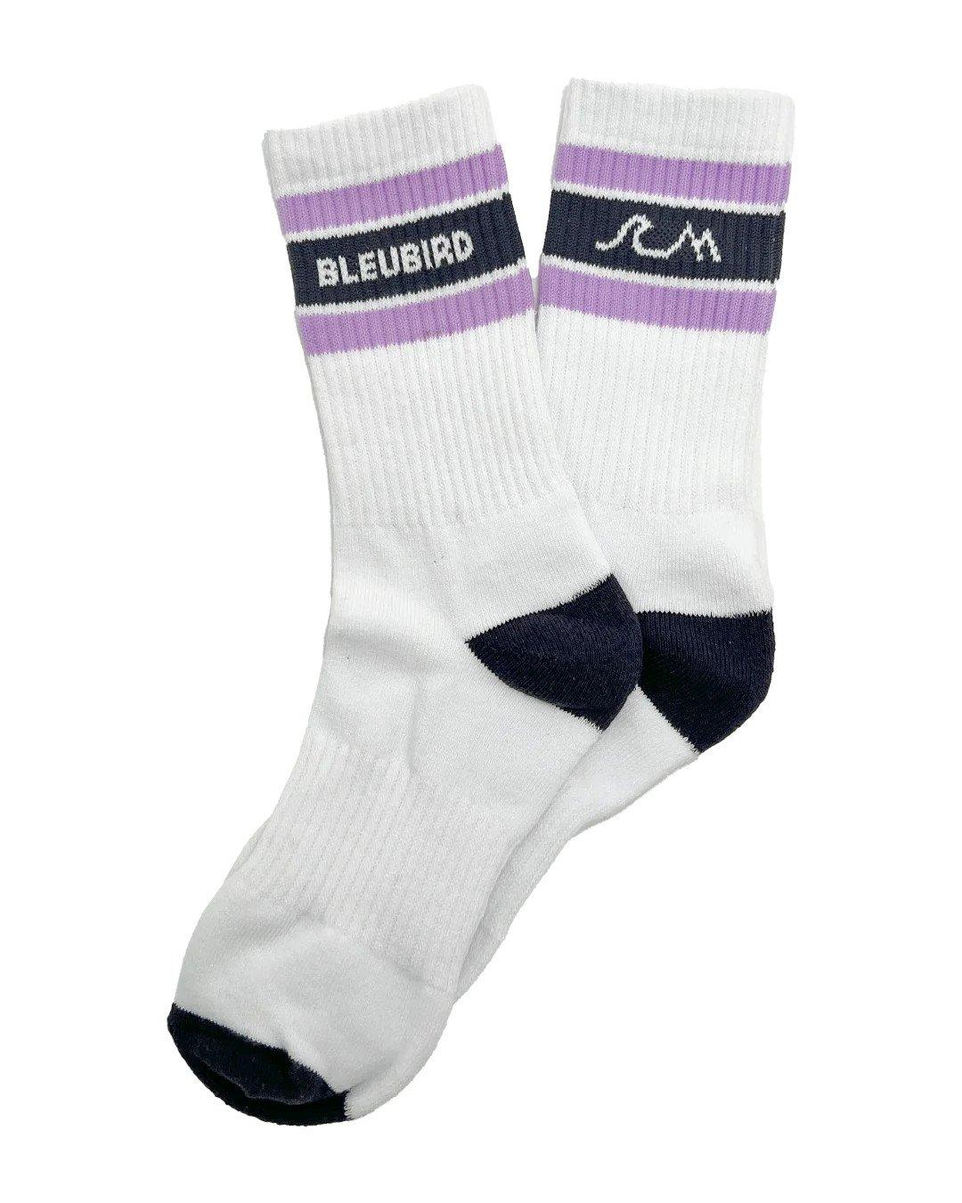 Unisex Crew Socks - White / Purple