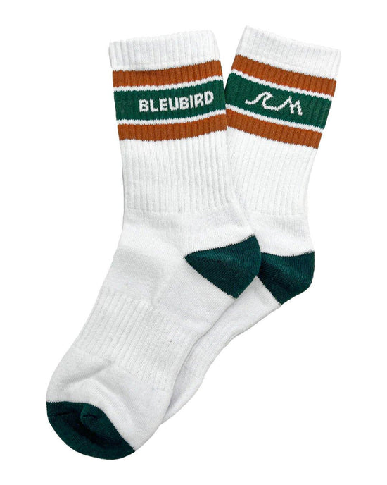 Unisex Crew Socks - White / Orange