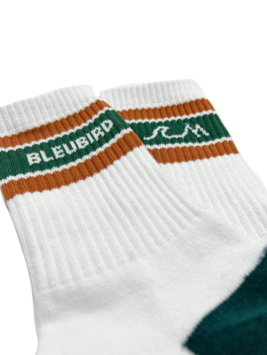 Unisex Crew Socks - White / Orange