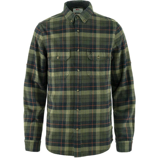 Men's Singi Heavy Flannel Shirt - Black / Green