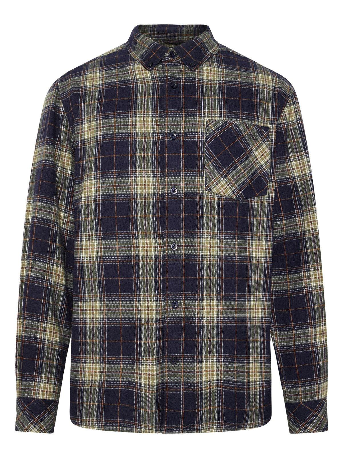 Men's Checked Flannel Shirt - Blue