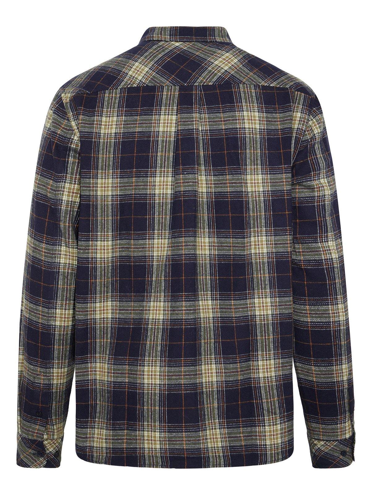 Men's Checked Flannel Shirt - Blue