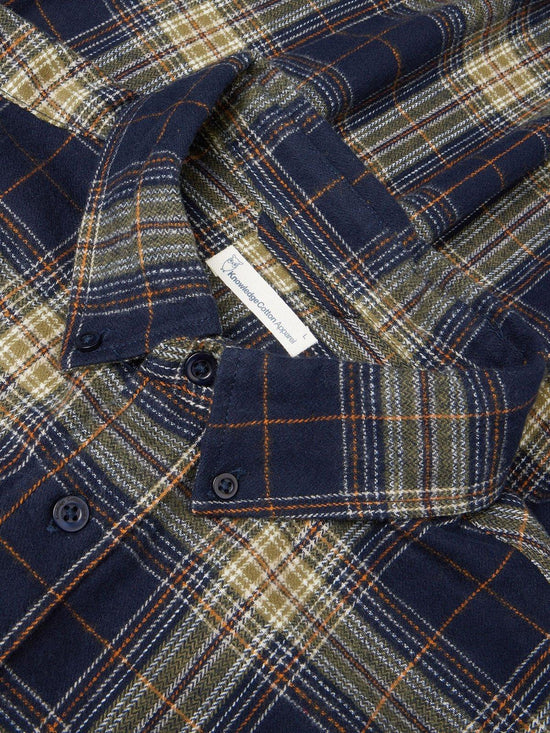Men's Checked Flannel Shirt - Blue