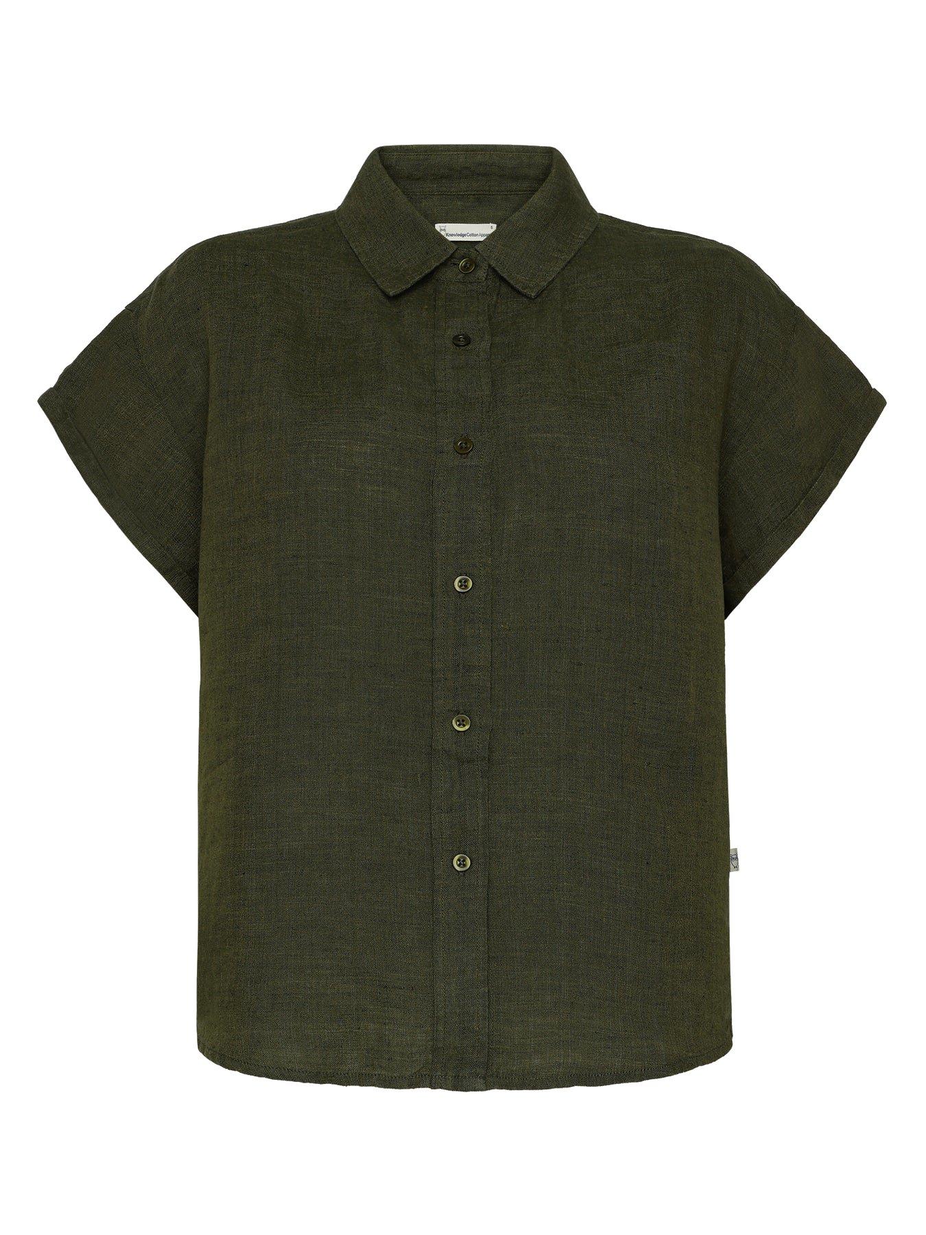 Women's Aster Linen Shirt - Green