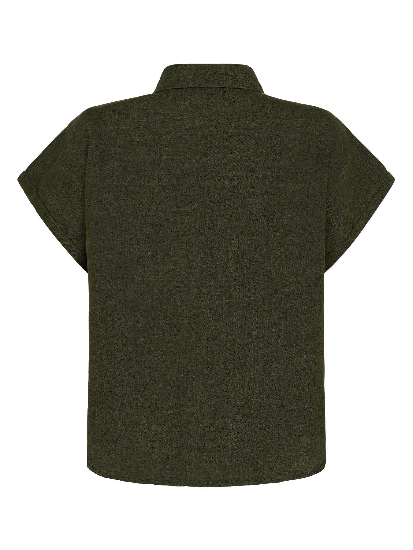 Women's Aster Linen Shirt - Green